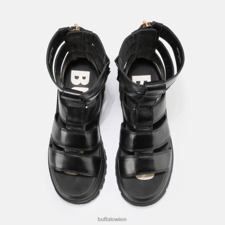 bei Buffalo Aspha Zeus Plateausandale vegan Schwarz 0FX4890 |Sandalen