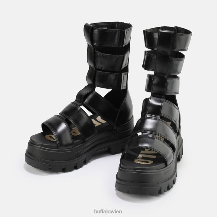 bei Buffalo Aspha Zeus Plateausandale vegan Schwarz 0FX4890 |Sandalen
