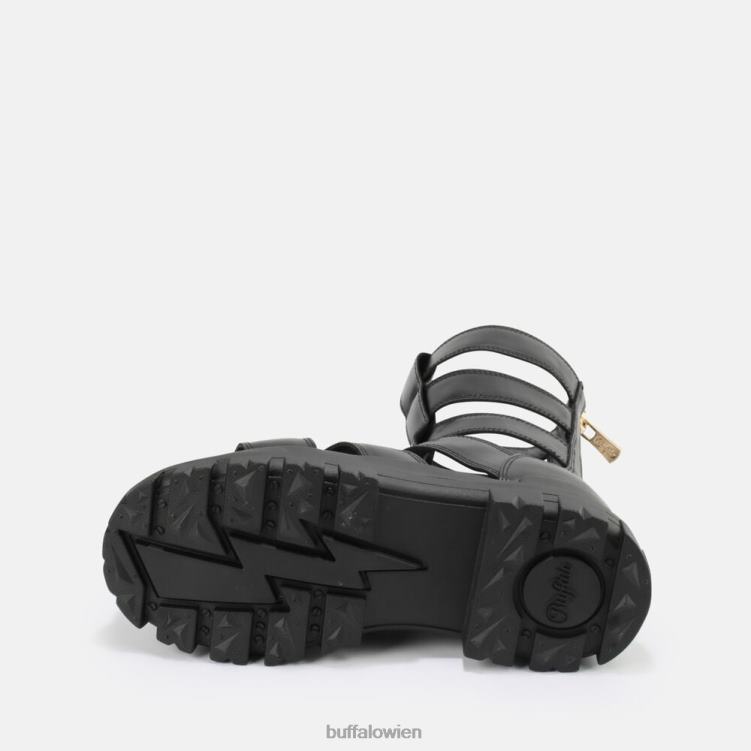 bei Buffalo Aspha Zeus Plateausandale vegan Schwarz 0FX4890 |Sandalen