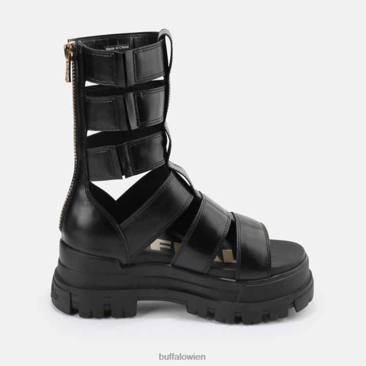 bei Buffalo Aspha Zeus Plateausandale vegan Schwarz 0FX4890 |Sandalen