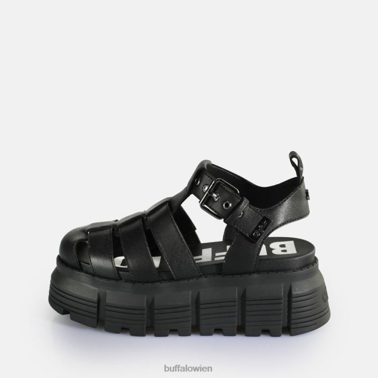 bei Buffalo Ava Fisher Plateausandalen vegan Schwarz 0FX48572 |Sandalen