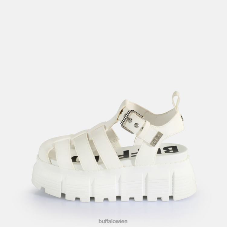 bei Buffalo Ava Fisher Plateausandalen vegan Weiss 0FX48573 |Sandalen