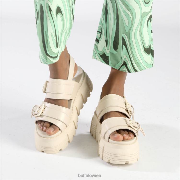 bei Buffalo Ava Plateausandalen vegan Creme 0FX48519 |Sandalen