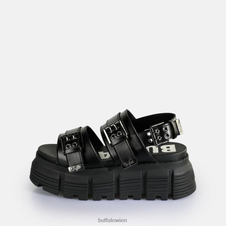 bei Buffalo Ava Plateausandalen vegan Schwarz 0FX48520 |Sandalen