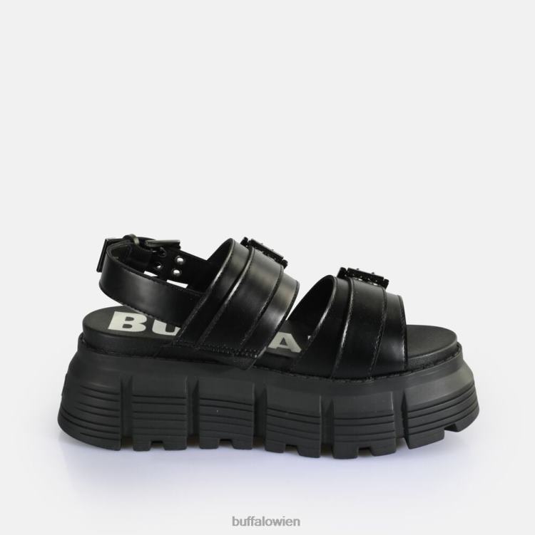 bei Buffalo Ava Plateausandalen vegan Schwarz 0FX48520 |Sandalen