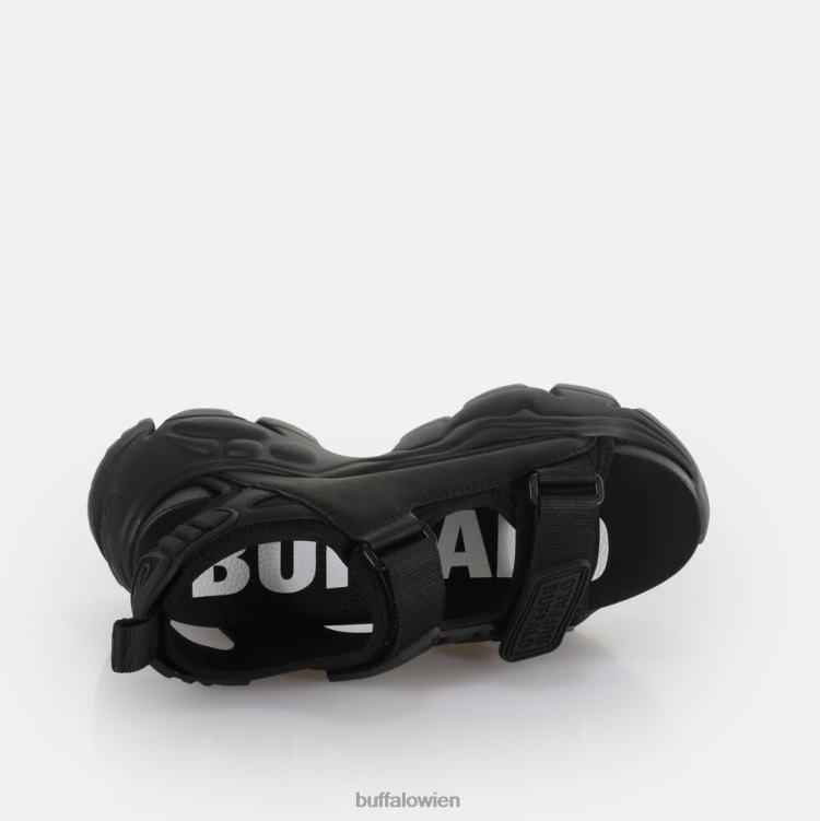 bei Buffalo Binary Track Plateausandale vegan Schwarz 0FX4880 |Sandalen