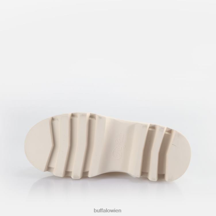 bei Buffalo Flora Cross-Plateau-Sandalen vegan Creme 0FX48165 |Sandalen