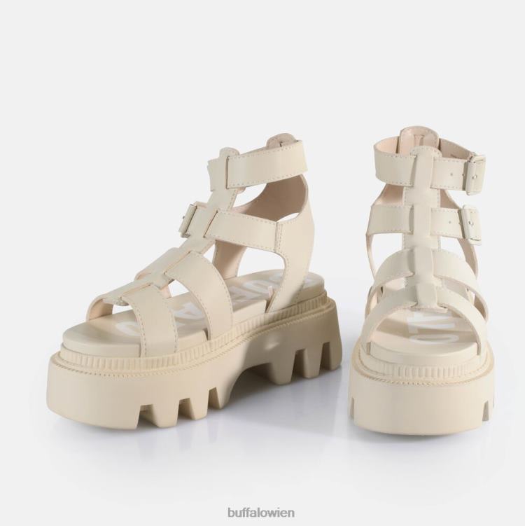 bei Buffalo Flora Fisher Plateausandalen vegan Creme 0FX48641 |Sandalen