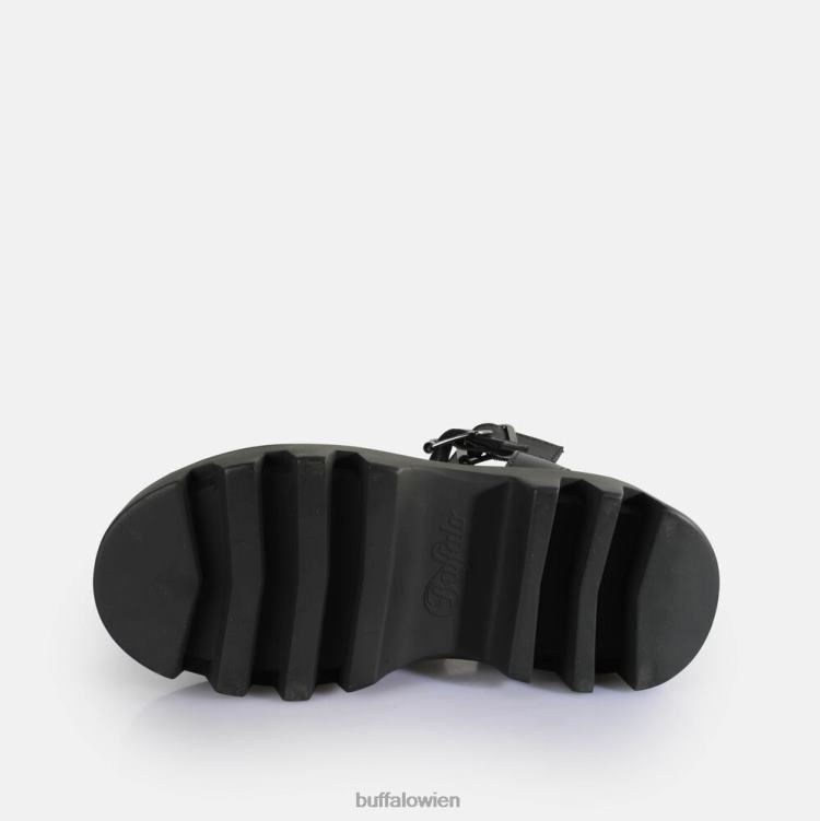bei Buffalo Flora auf Fisher-Plateausandalen vegan Schwarz 0FX48642 |Sandalen
