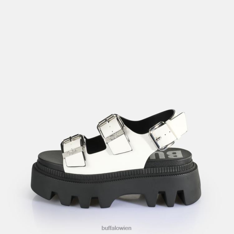 bei Buffalo Flora auf Plateausandalen vegan Weiss 0FX48107 |Sandalen