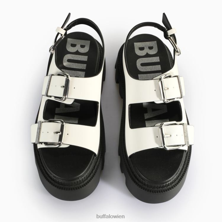 bei Buffalo Flora auf Plateausandalen vegan Weiss 0FX48107 |Sandalen