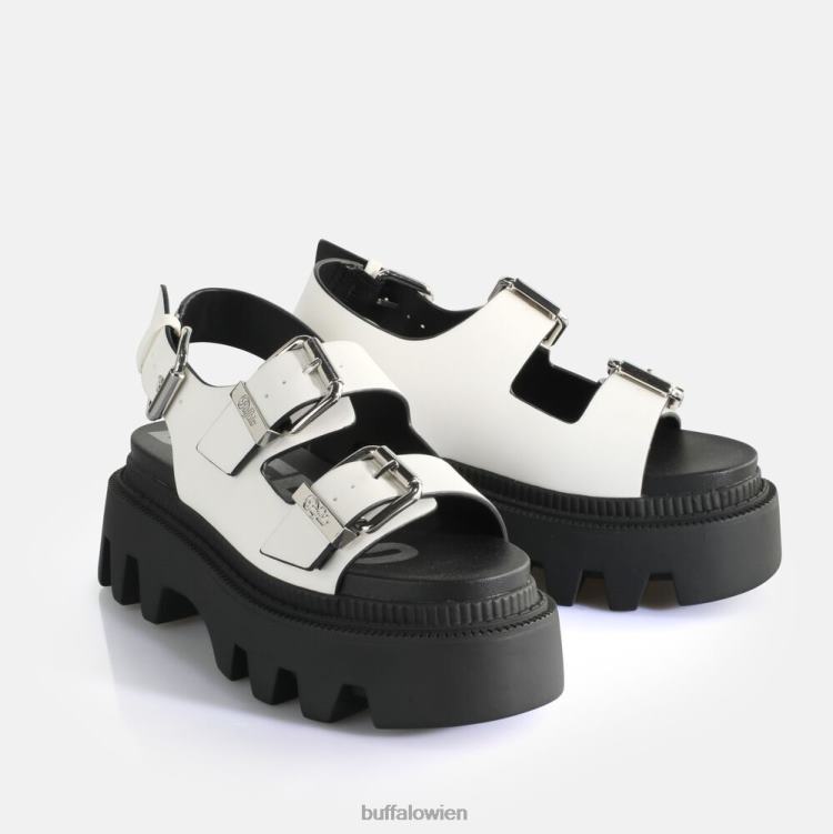 bei Buffalo Flora auf Plateausandalen vegan Weiss 0FX48107 |Sandalen