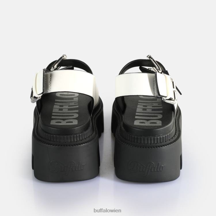 bei Buffalo Flora auf Plateausandalen vegan Weiss 0FX48107 |Sandalen