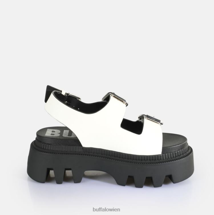 bei Buffalo Flora auf Plateausandalen vegan Weiss 0FX48107 |Sandalen