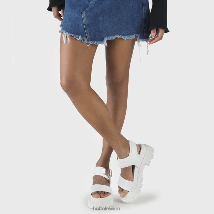 bei Buffalo Jojo Plateausandale vegan Weiss 0FX48752 |Sandalen