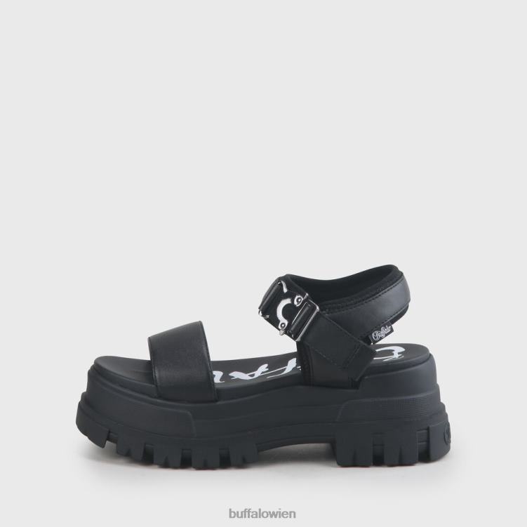 bei Buffalo Jojo Plateausandalen vegan Schwarz 0FX48753 |Sandalen