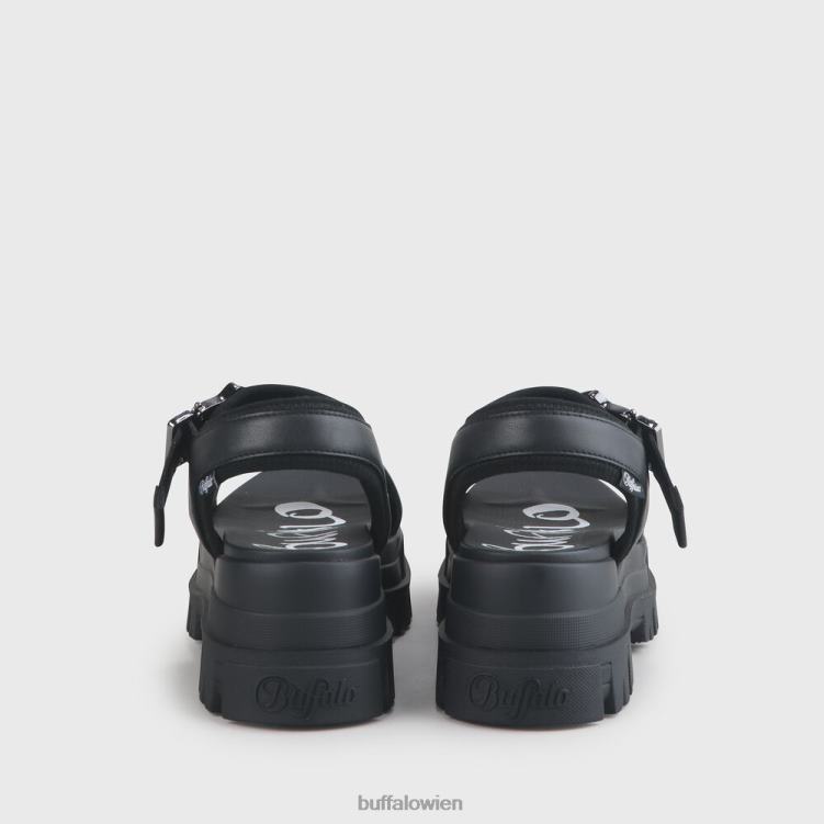 bei Buffalo Jojo Plateausandalen vegan Schwarz 0FX48753 |Sandalen