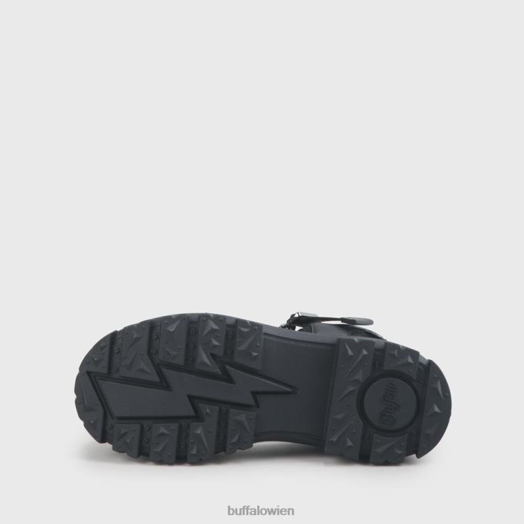 bei Buffalo Jojo Plateausandalen vegan Schwarz 0FX48753 |Sandalen
