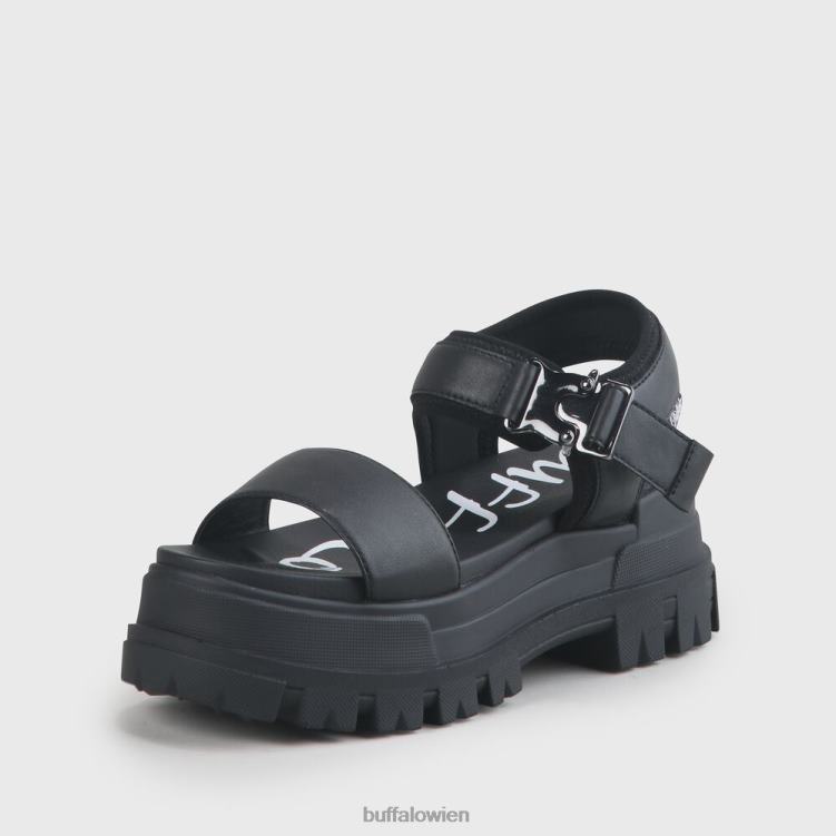 bei Buffalo Jojo Plateausandalen vegan Schwarz 0FX48753 |Sandalen