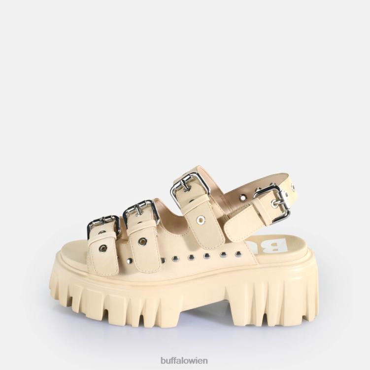 bei Buffalo Löwe harte Plateausandalen vegan Creme 0FX48720 |Sandalen