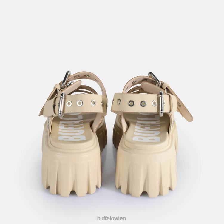 bei Buffalo Löwe harte Plateausandalen vegan Creme 0FX48720 |Sandalen
