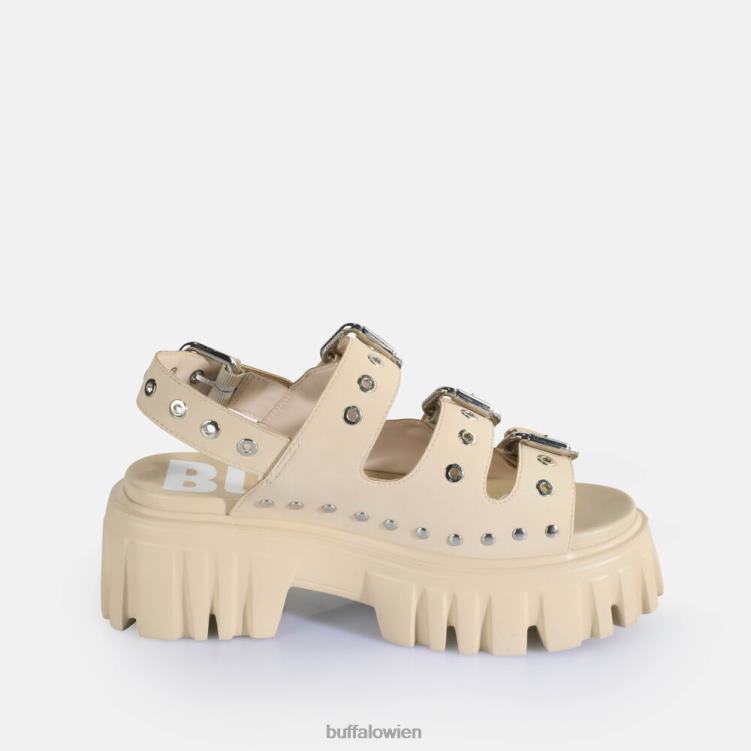 bei Buffalo Löwe harte Plateausandalen vegan Creme 0FX48720 |Sandalen