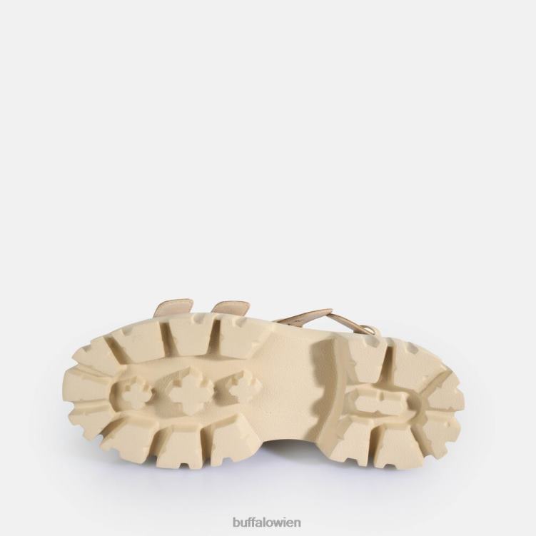 bei Buffalo Löwe harte Plateausandalen vegan Creme 0FX48720 |Sandalen