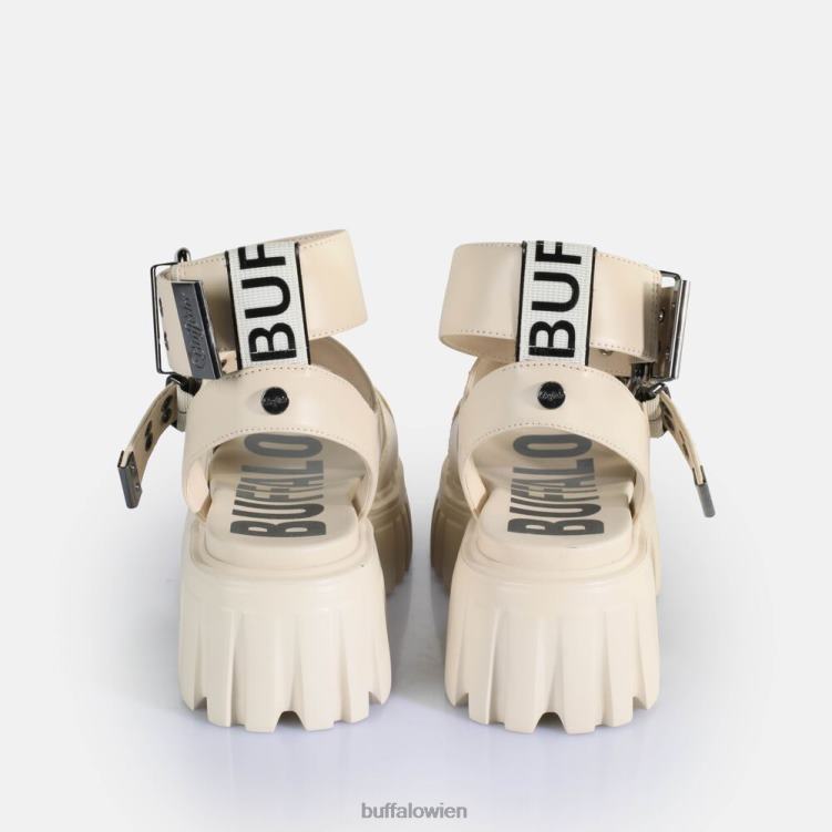 bei Buffalo Löwen-Choker-Plateausandalen vegan Creme 0FX48182 |Sandalen