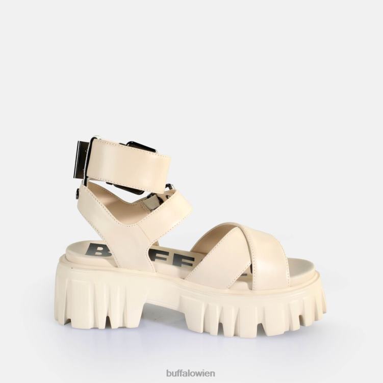 bei Buffalo Löwen-Choker-Plateausandalen vegan Creme 0FX48182 |Sandalen