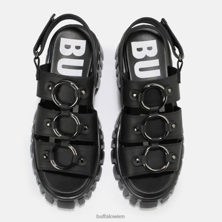 bei Buffalo Lion Pierce Plateausandale vegan Schwarz 0FX48870 |Sandalen
