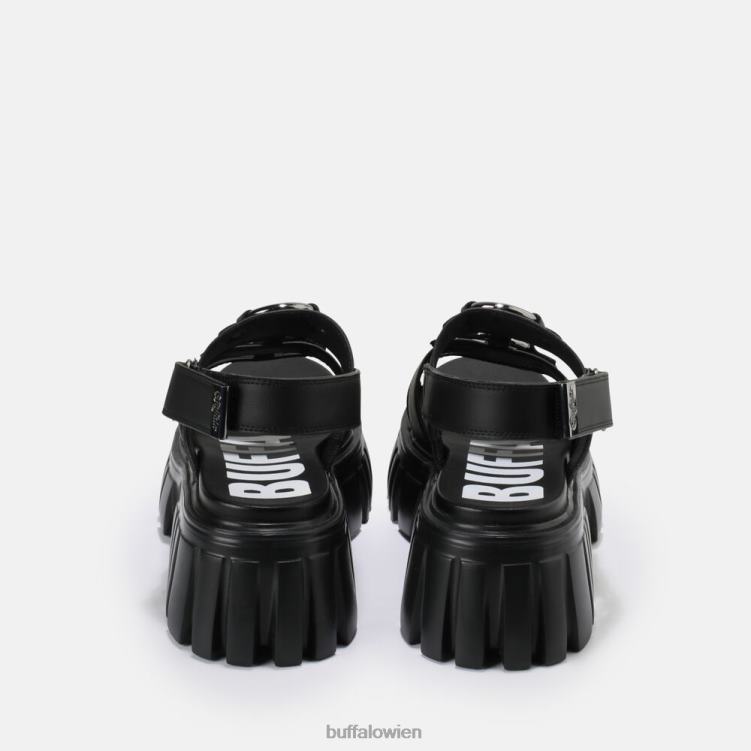 bei Buffalo Lion Pierce Plateausandale vegan Schwarz 0FX48870 |Sandalen