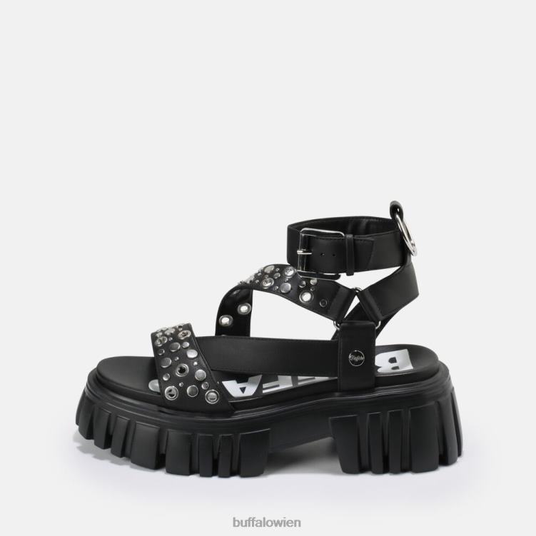 bei Buffalo Lion Riv Plateausandale vegan Schwarz 0FX48871 |Sandalen