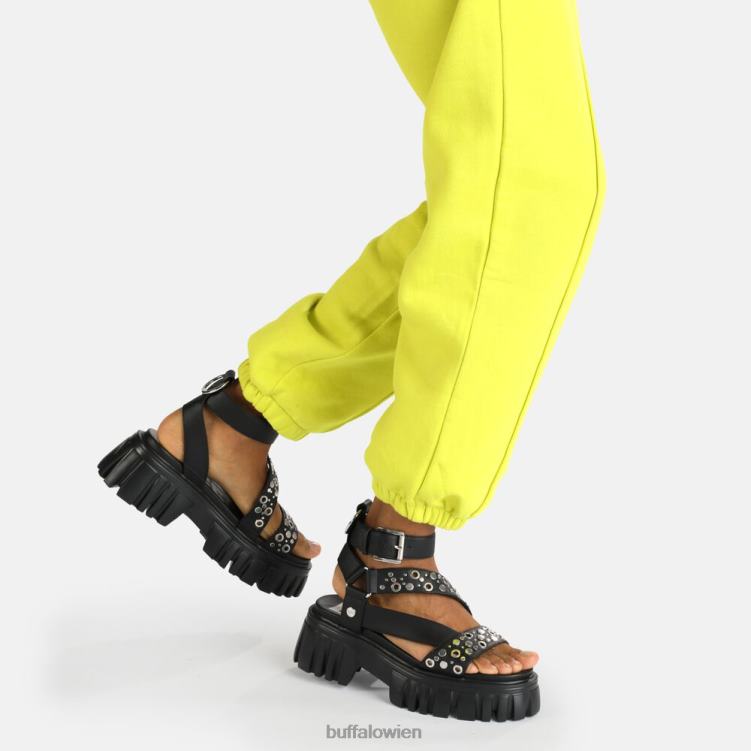 bei Buffalo Lion Riv Plateausandale vegan Schwarz 0FX48871 |Sandalen