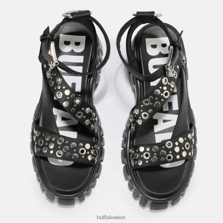 bei Buffalo Lion Riv Plateausandale vegan Schwarz 0FX48871 |Sandalen