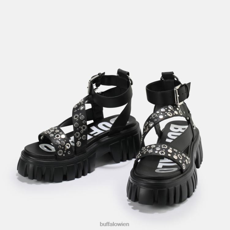 bei Buffalo Lion Riv Plateausandale vegan Schwarz 0FX48871 |Sandalen
