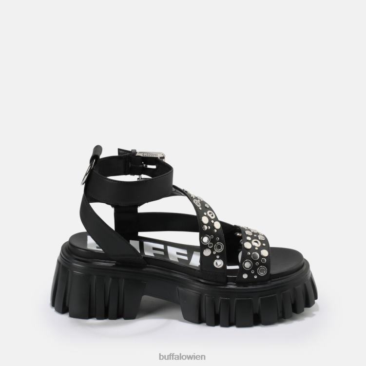 bei Buffalo Lion Riv Plateausandale vegan Schwarz 0FX48871 |Sandalen