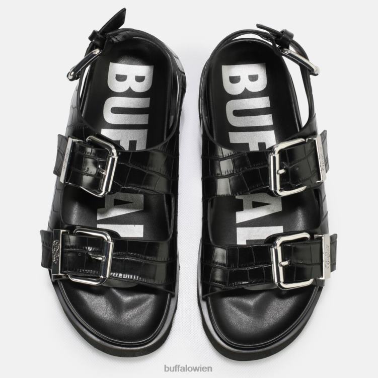 bei Buffalo Perry auf Plateausandalen vegan Schwarz 0FX48850 |Sandalen