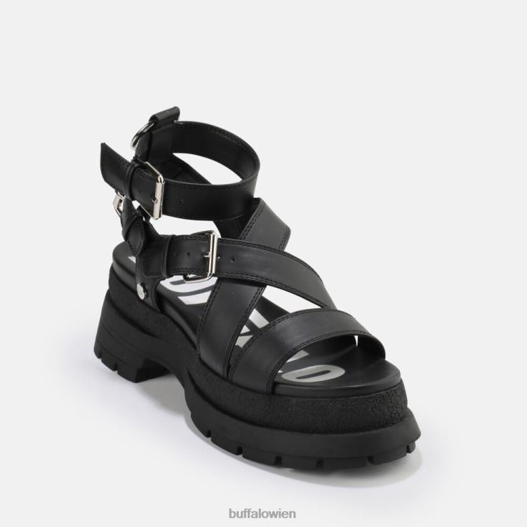 bei Buffalo Rude Up Plateausandale vegan Schwarz 0FX48764 |Sandalen