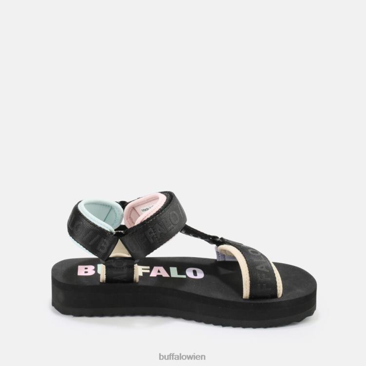 bei Buffalo Sage Track Plateausandalen vegan schwarz/mehrfarbig 0FX48741 |Sandalen