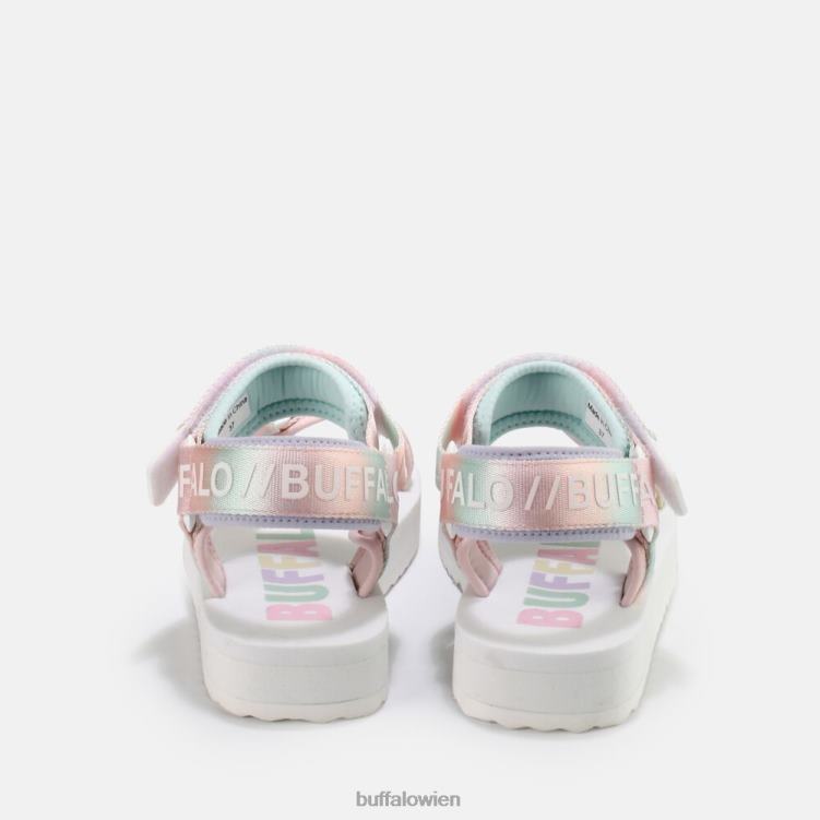 bei Buffalo Sage Track Plateausandalen vegan weiß/mehrfarbig 0FX48852 |Sandalen