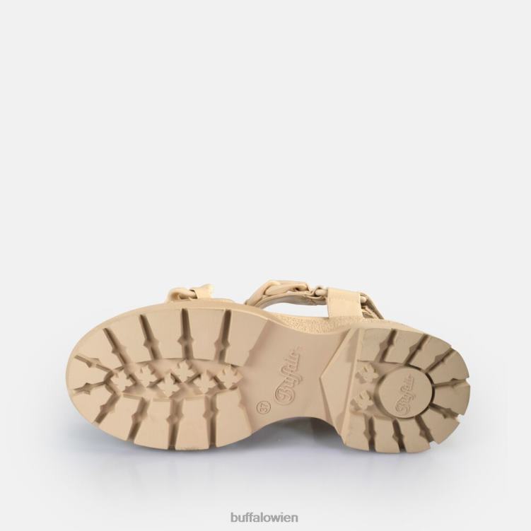 bei Buffalo Unhöfliche Plateausandalen mit Kette, vegan Creme 0FX4829 |Sandalen