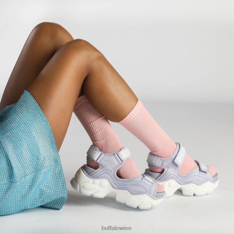 bei Buffalo binäre 0 Plateausandalen vegan Lavendel 0FX48147 |Sandalen