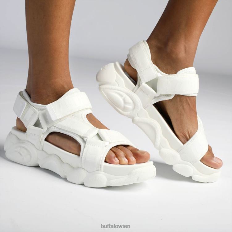 bei Buffalo cld tec Plateausandalen vegan Weiss 0FX48557 |Sandalen