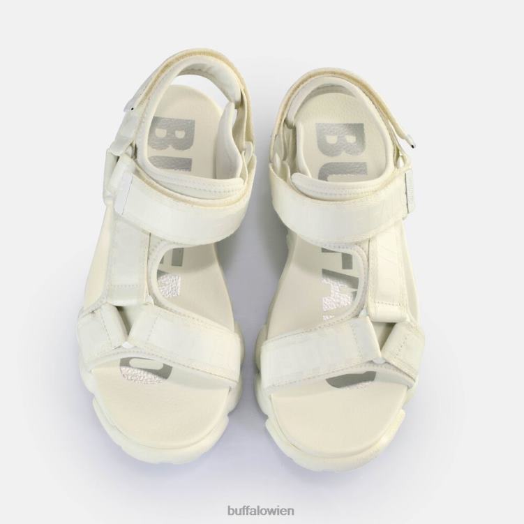 bei Buffalo cld tec Plateausandalen vegan Weiss 0FX48557 |Sandalen