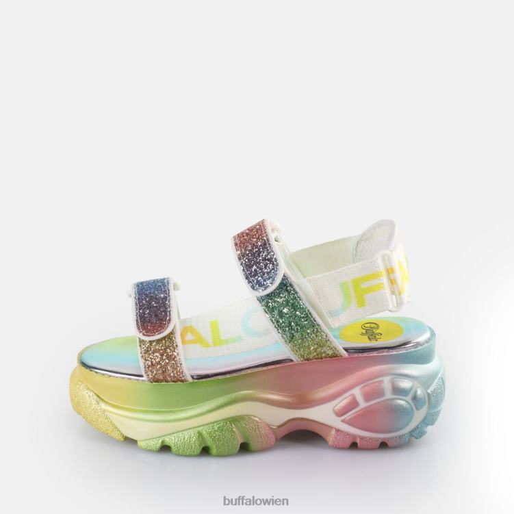 bei Buffalo klassische ts snd Plateausandalen vegan Regenbogen 0FX48645 |Sandalen