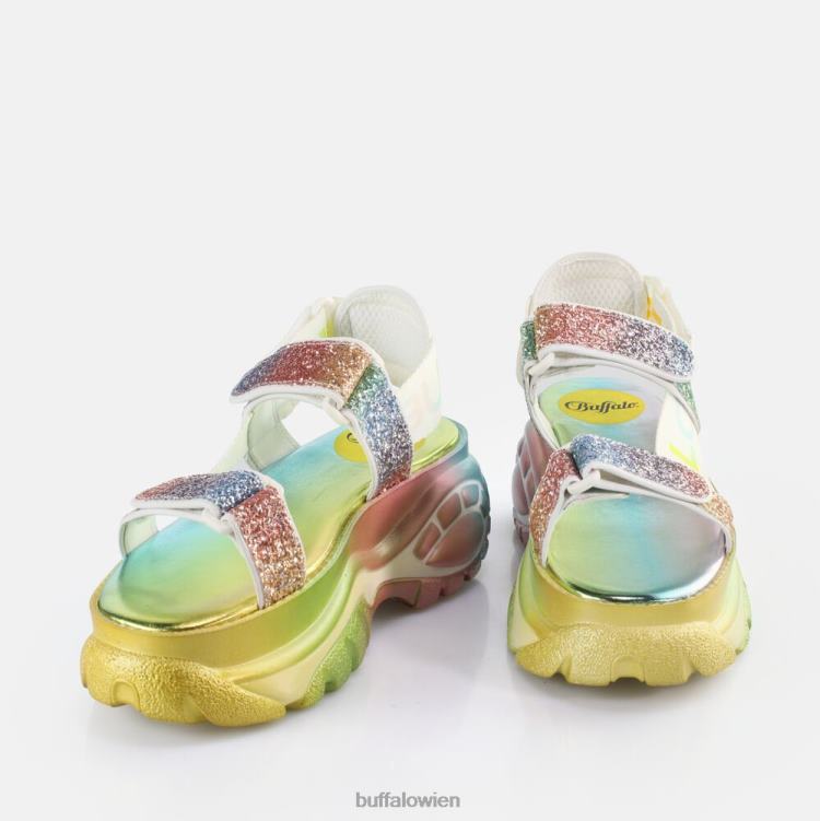 bei Buffalo klassische ts snd Plateausandalen vegan Regenbogen 0FX48645 |Sandalen