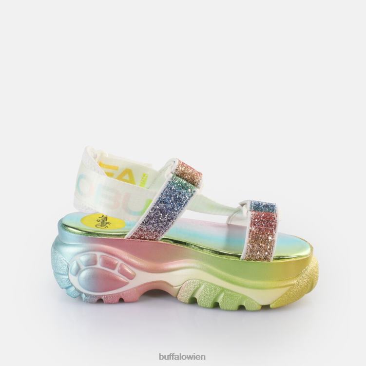 bei Buffalo klassische ts snd Plateausandalen vegan Regenbogen 0FX48645 |Sandalen