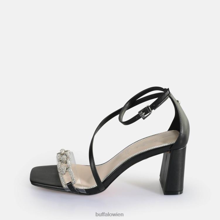 bei Buffalo April Glam-Sandalen mit Absatz, vegan Schwarz 0FX4886 |Sandalen