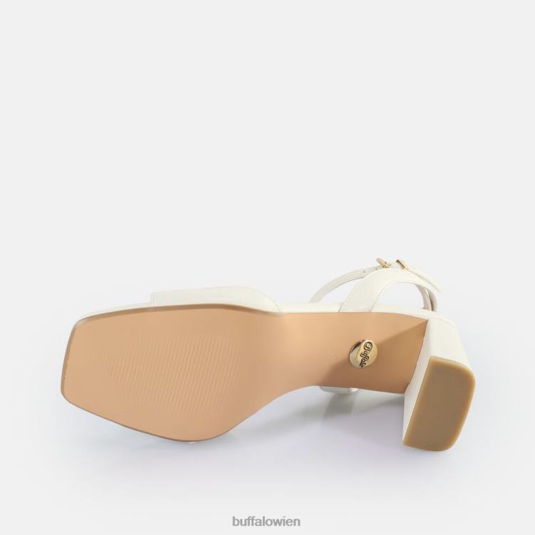 bei Buffalo April ordentliche Sandaletten mit Absatz, vegan Perlweiss 0FX48244 |Sandalen