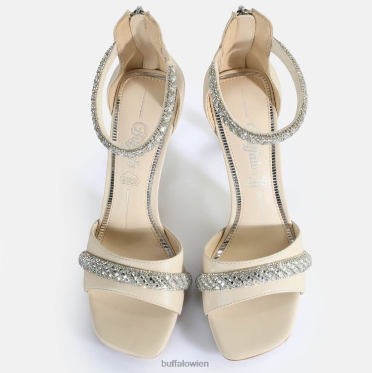 bei Buffalo Blair Spark Sandalen mit Absatz, vegan Creme 0FX48697 |Sandalen